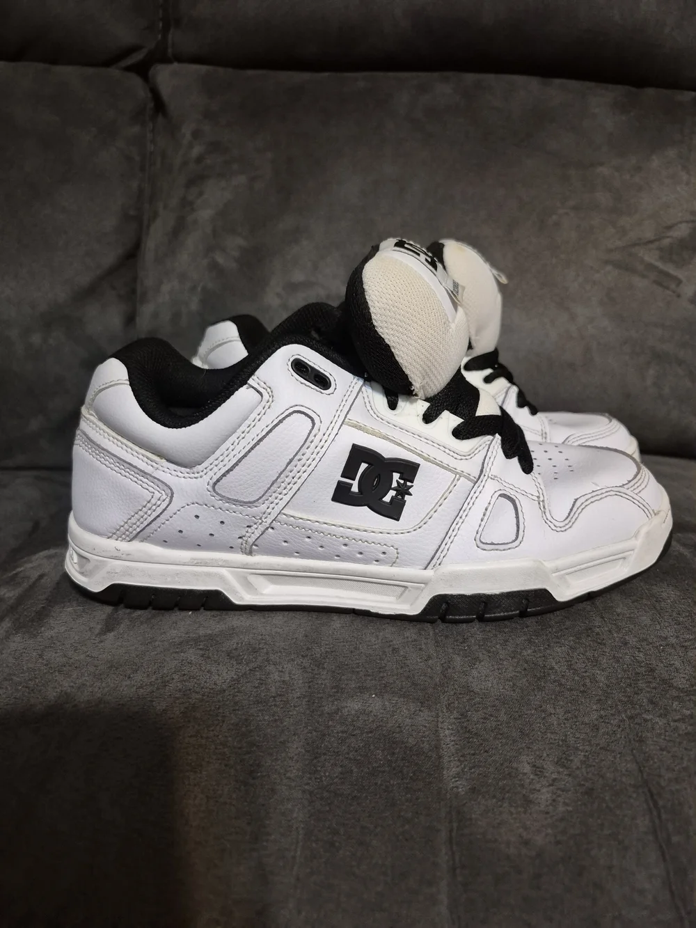 DC White and Black Skate Shoes
